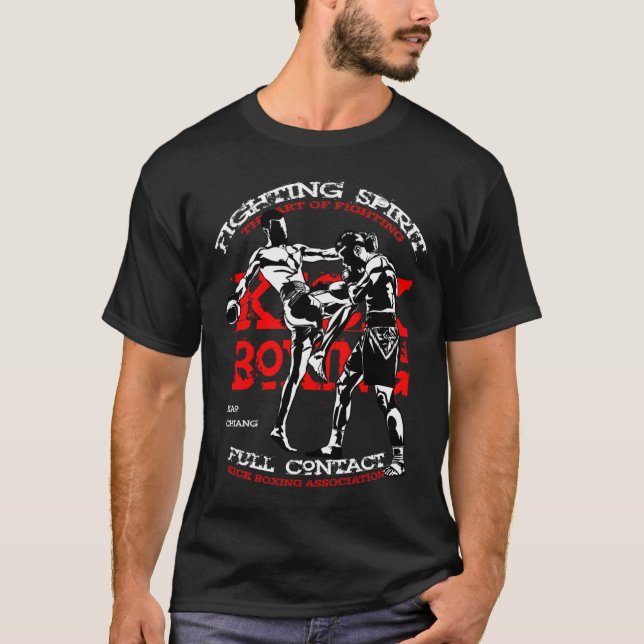 Kickboxningskämpe Design för MMA-fans T Shirt (Framsida)