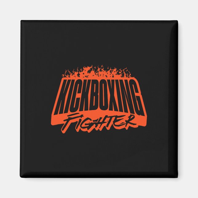 Kickboxningskämpe, Träning, Sportkläder, Boxning,  Magnet (Framsidan)