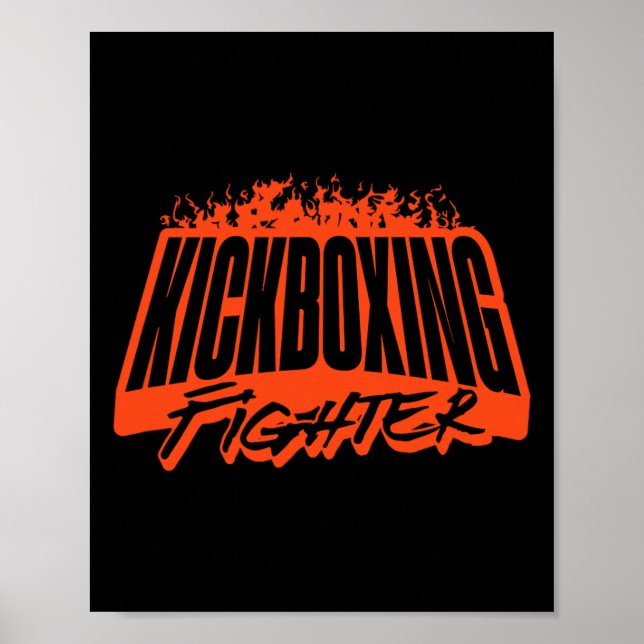 Kickboxningskämpe, Träning, Sportkläder, Boxning,  Poster (Framsidan)
