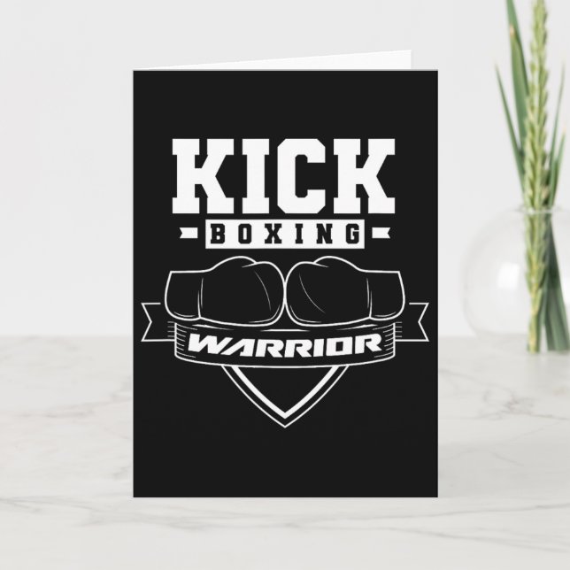 Kickboxningskrigare Kickbox Kickboxare Kick Boxnin Kort (Framsida)