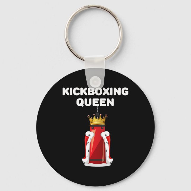 Kickboxningskung Damer Kickboxning Kvinnor Kickbox Nyckelring (Framsida)
