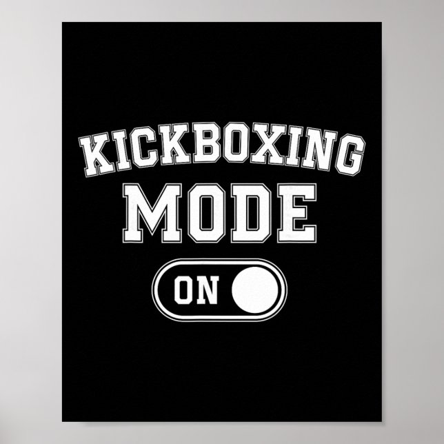 Kickboxningsläge På Roligt Kickboxarpresent Tränar Poster (Framsidan)