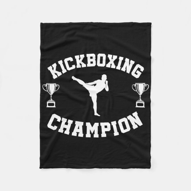 Kickboxningsmästare  fleecefilt (Framsidan)