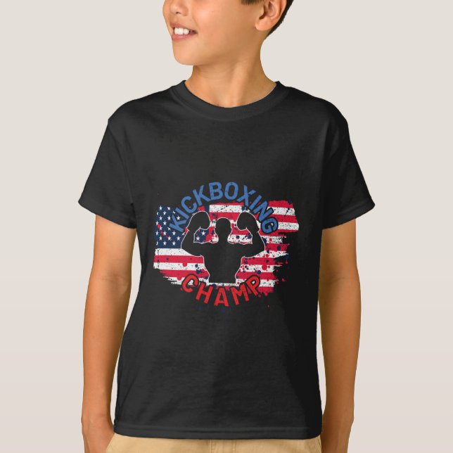 Kickboxningsmästare Usa  T Shirt (Framsida)