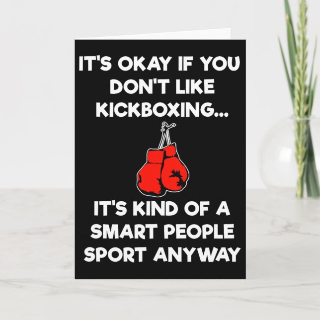 Kickboxningspresent - Rollig Smart Kickboxare  Kort (Framsida)