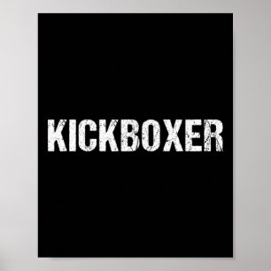 Kickboxningsträning Kickboxare T-shirt Poster