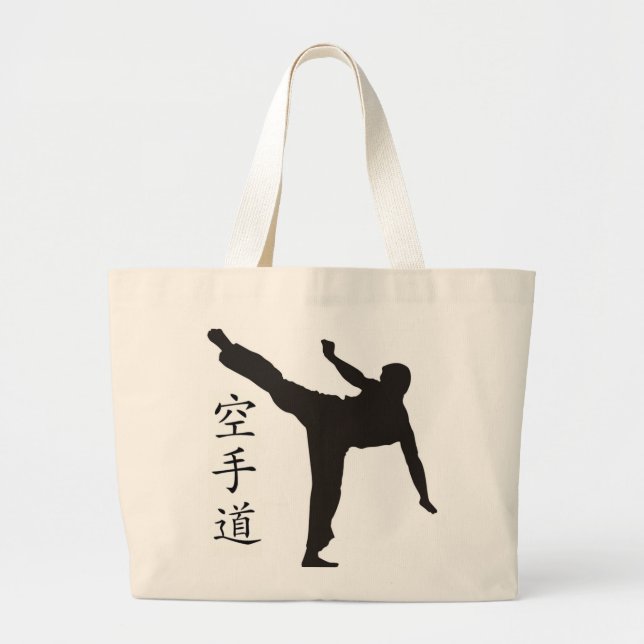 Kicken sparkar/KarateKanji Jumbo Tygkasse (Framsidan)