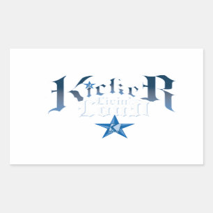 Kickerlogotyp Rektangulärt Klistermärke