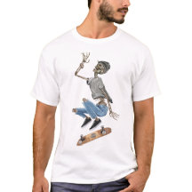Kickflip Skeleton Skateboarder