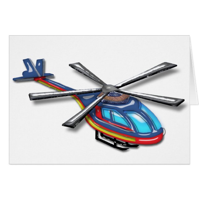 Kickflyghelikopter Hälsningskort (Framsidan Horizontal)