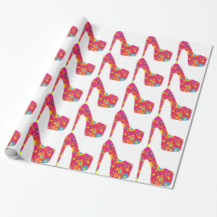 Kickhälet skor - blommigten pumpar, presentpapper