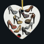 Kickhälet skor Collagegnistramode pumpar Julgransprydnad Keramik<br><div class="desc">Kickhälet skor Collagegnistramode pumpar</div>