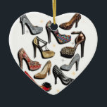 Kickhälet skor Collagegnistramode pumpar Julgransprydnad Keramik<br><div class="desc">Kickhälet skor Collagegnistramode pumpar</div>