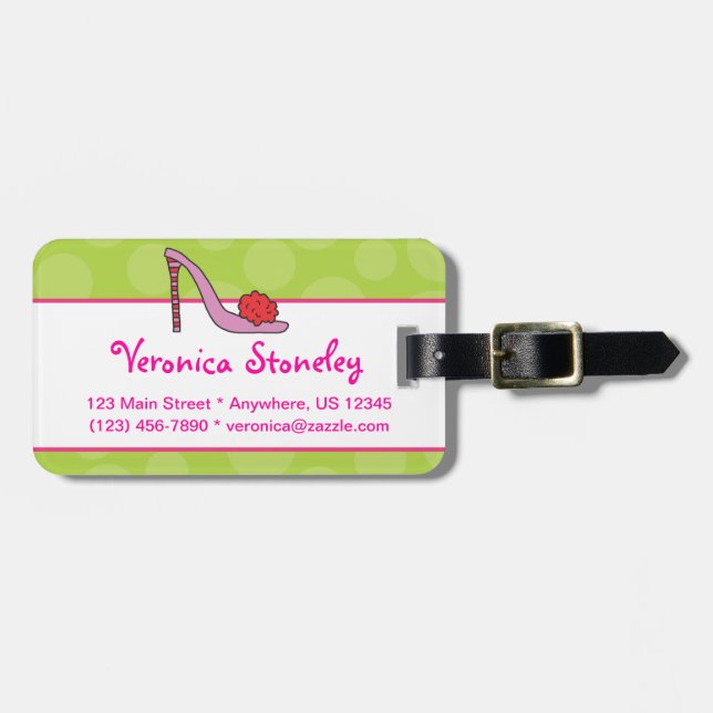 Kickhälstiletten skor bagagemärkren bagagebricka (Horisontell Framsida)