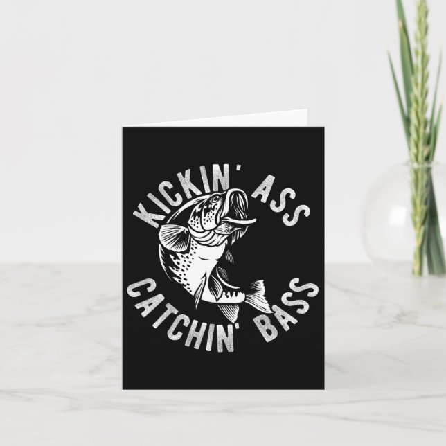 Kickin' Catchin' Byss Fisherman Anglers Tr Kort (Framsida)