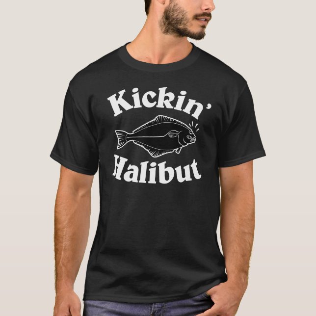 Kickin hälleflundra tee shirt (Framsida)