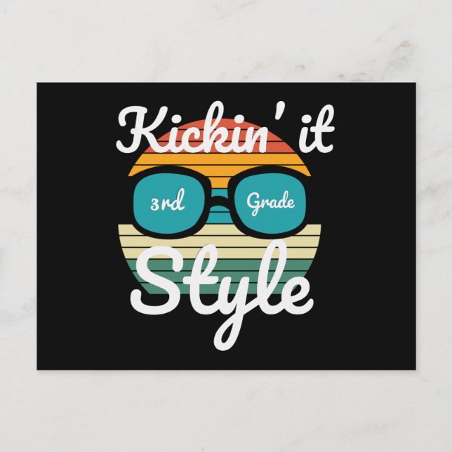 Kickin' It 3:e klass present till elev vid skolsta Vykort (Framsida)