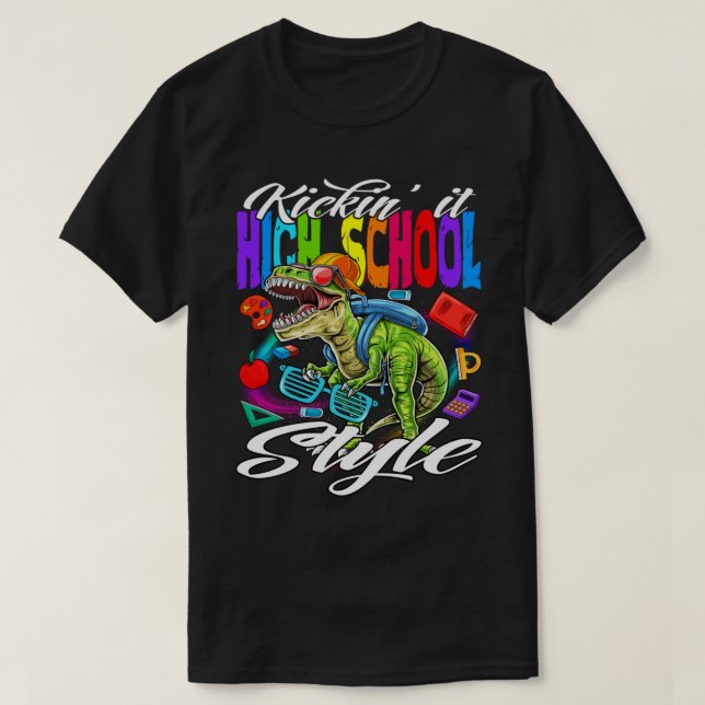 Kickin it High School Stil Back to school Monste T Shirt (Design framsida)