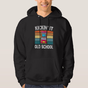 Kickin It Old School 80-tals Arkadspel Videospel Hoodie