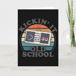 Kickin It Old School Retro 80-Tals TV-Spel Gaming Kort