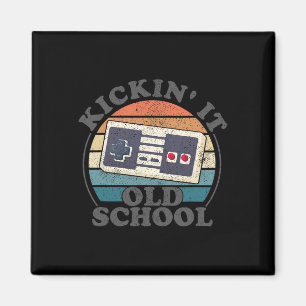 Kickin It Old School Retro 80-Tals TV-Spel Gaming Magnet