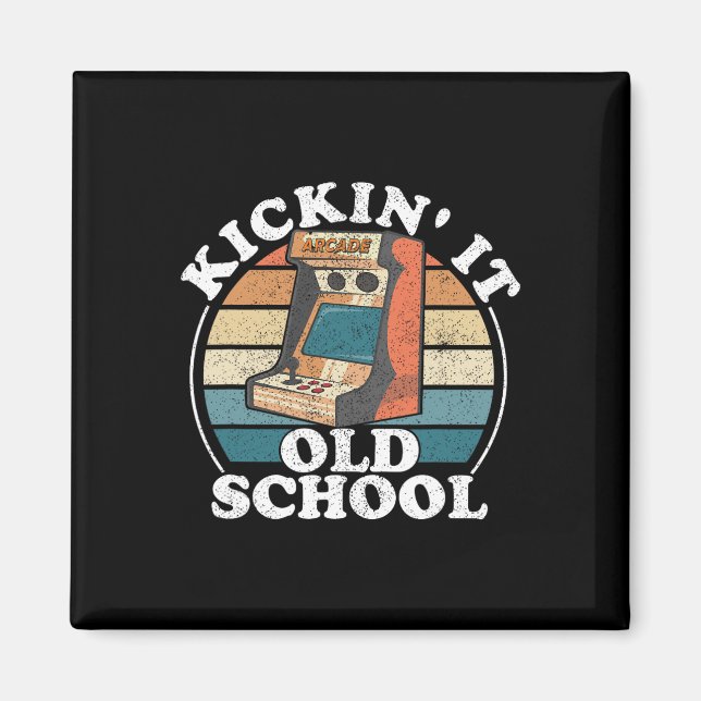 Kickin IT Retro 80s Arcade Game Video G Magnet (Framsidan)