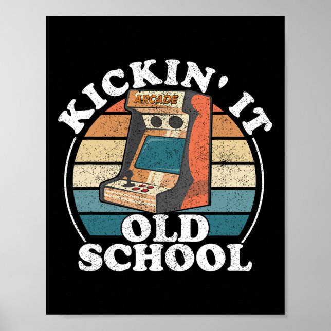 Kickin IT Retro 80s Arcade Game Video G Poster (Framsidan)