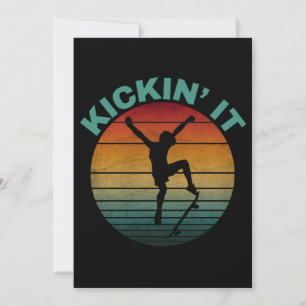 Kickin' It Vintage Skateboardåkning Skatare Inbjudningar