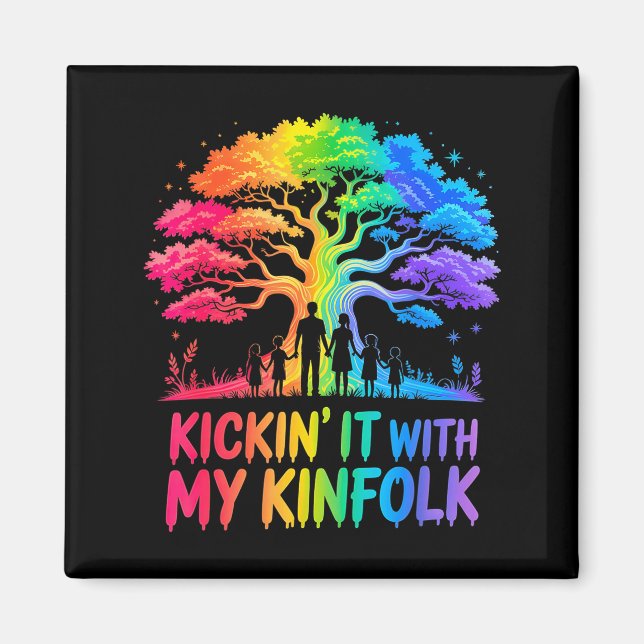 Kickin' It With My Kinfolk Funny Family Reunion  Magnet (Framsidan)