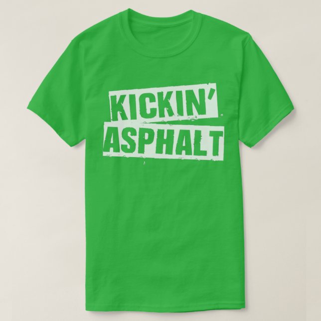 Kicking Asphalt Running Ironman T Shirt (Design framsida)