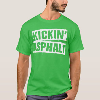 Kicking Asphalt Running Ironman T Shirt