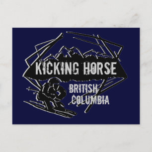 Kicking Horse British Columbia skid postkort Vykort
