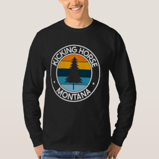Kicking Horse Montana MT USA City Pride Retro Sol T Shirt