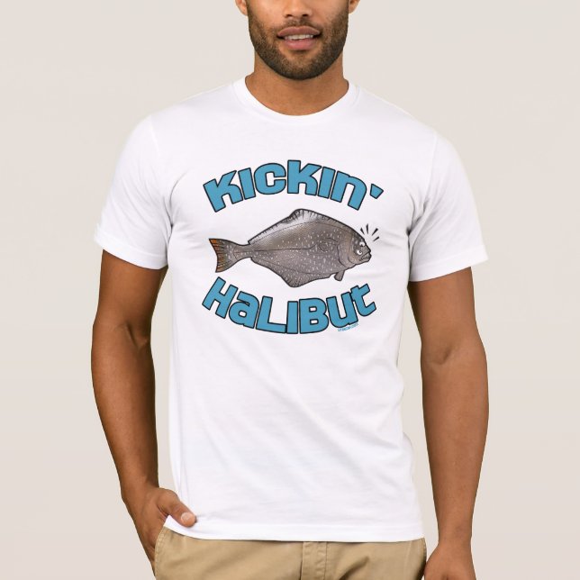 Kickin'Halibut Fishing Shirt Tee (Framsida)