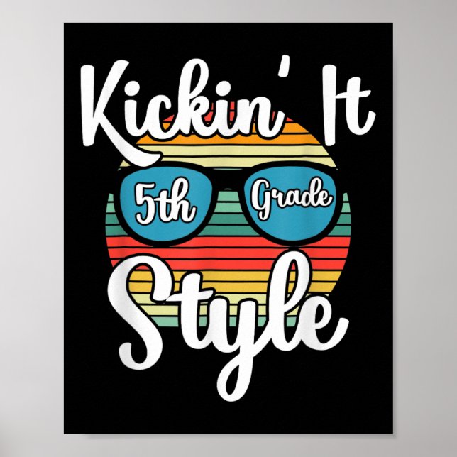 Kickin'it 5th Klass Stil Back to school Elementa Poster (Framsidan)