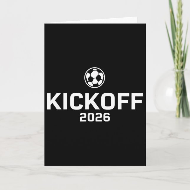 Kickoff 2026 Rolig Fotboll Fever Fan  Kort (Framsida)