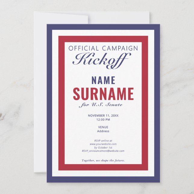 Kickoff Gala Kampanj Launch Inbjudningar (Framsida)