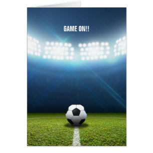 Kickoff Stadium och fotboll Hälsningskort
