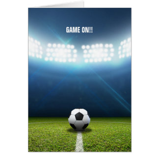 Kickoff Stadium och fotboll Hälsningskort
