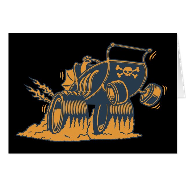 Kickrullbarnvagn Hälsningskort (Framsidan Horizontal)