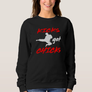 Kicks Get Chicks Karate Idea T Shirt