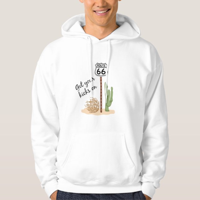 Kicks på väg 66 hoodie (Framsida)