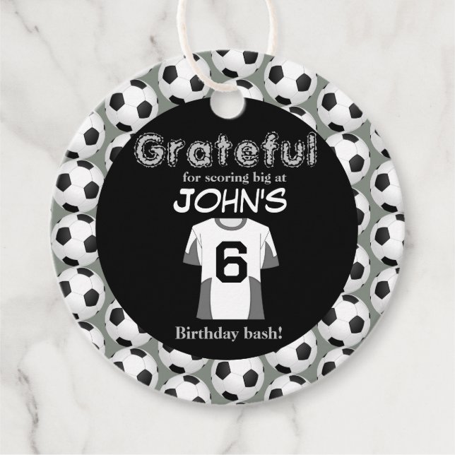 Kickstart Firande på 6e födelsedag Gåvor Etiketter (Framsida)