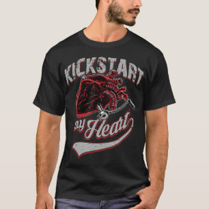 Kickstart mitt hjärta - motorcykel Art Gift T Shirt
