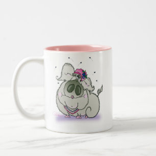 KickSugga-cietymugg - rosa Två-Tonad Mugg