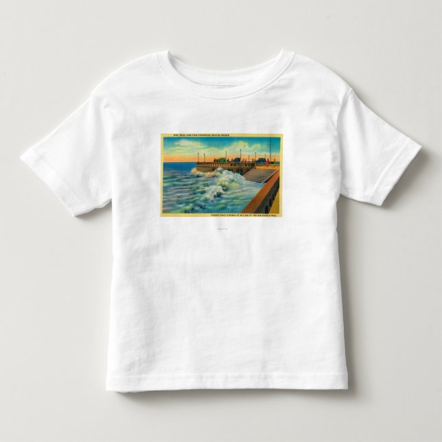 KickTides på PromenadeSeaside, ELLER T-shirt (Framsida)