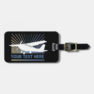 Kickvingeflygplan - beställnings- text bagagebricka
