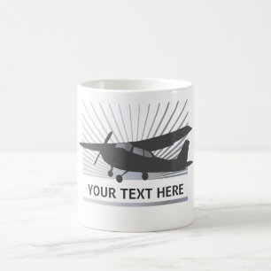 Kickvingeflygplan - beställnings- text kaffemugg