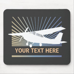 Kickvingeflygplan - beställnings- text musmatta