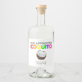 Kid Approved Coquito Bottle Label Spritflaskor Etikett